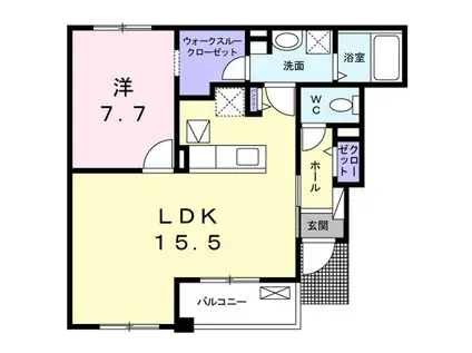 ドリーム・シャトーK・III(1LDK/1階)の間取り写真