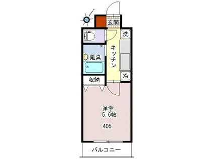 ベルプラネット(1K/4階)の間取り写真