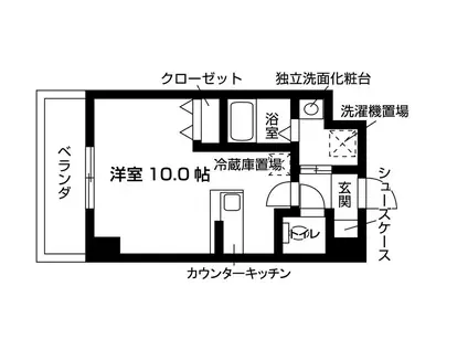 レスぺランス西小路(ワンルーム/6階)の間取り写真
