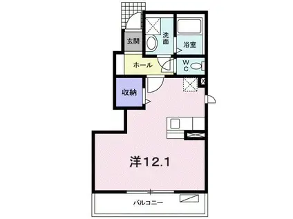 サニーヒル藤原台(ワンルーム/1階)の間取り写真