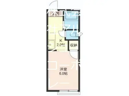 アネスタ菊名(1K/1階)の間取り写真