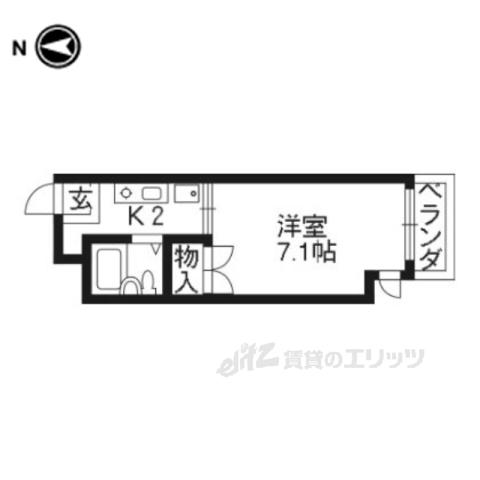 MBCアンバーハウス(1K/4階)の間取り写真