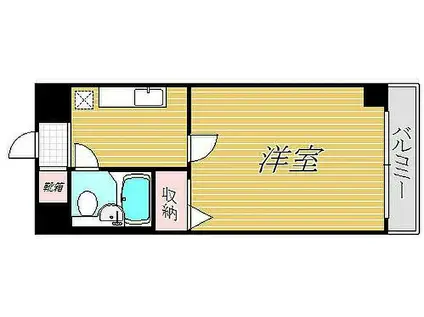 エヴェナール東中野(1K/3階)の間取り写真