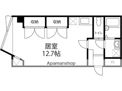YM-I(1K/3階)の間取り写真