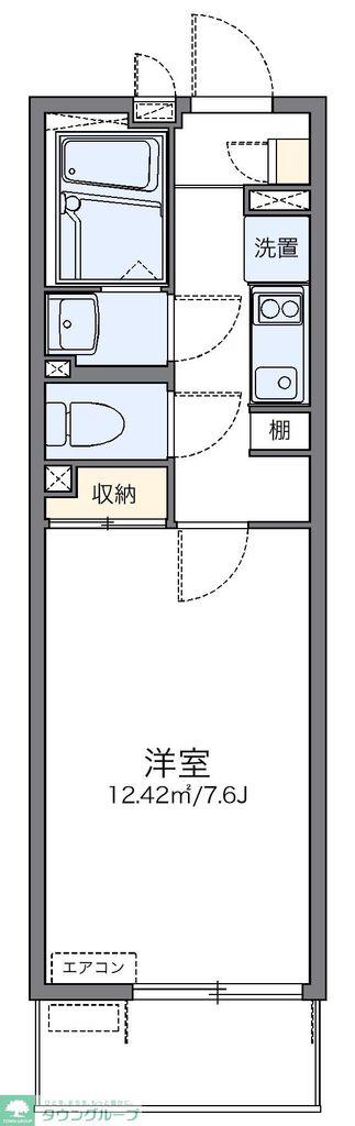 レオネクスト大宮イースト(1K/1階)の間取り写真