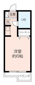 晴嵐マンション(ワンルーム/2階)の間取り写真