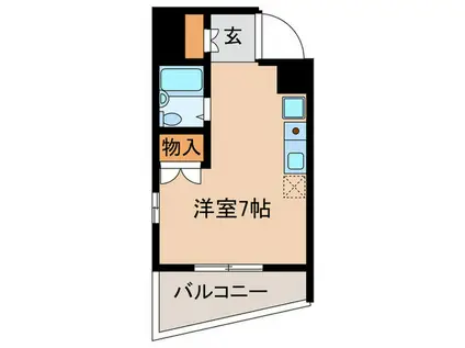 バンビエトワール(ワンルーム/3階)の間取り写真