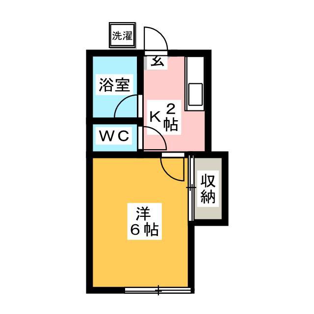 コーポルミエール(1K/2階)の間取り写真