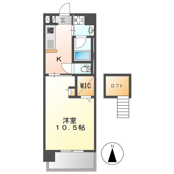 ARANJUEZ千原(1DK/7階)の間取り写真