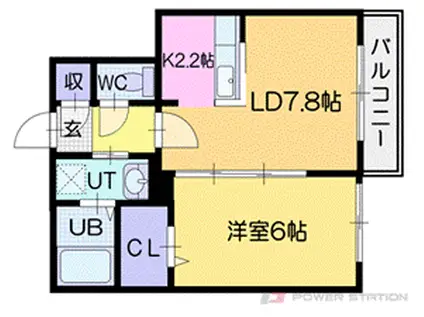 RA711Sα(1LDK/3階)の間取り写真