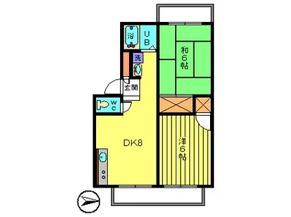 サンシティ東葛西(2DK/2階)の間取り写真