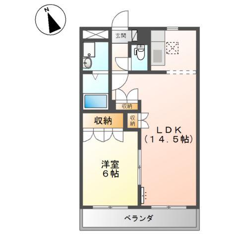 クオリティーヒルズ(1LDK/1階)の間取り写真