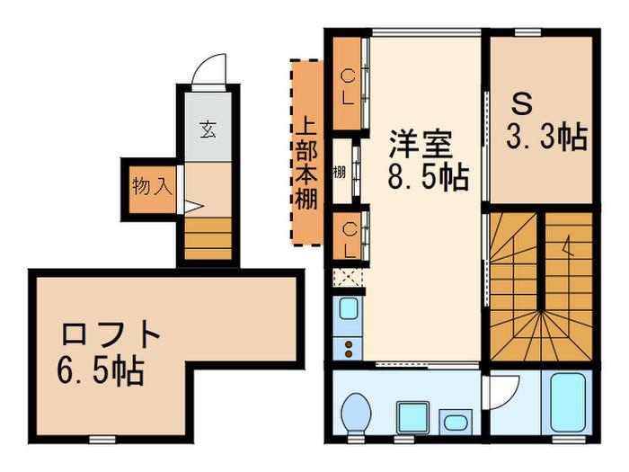 HOUSEBROOKS(ワンルーム/2階)の間取り写真