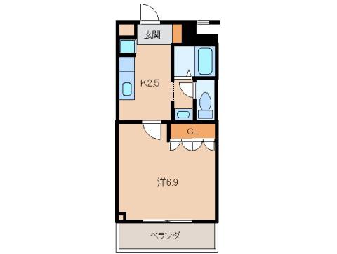 JR和歌山線 船戸駅 徒歩45分 2階建 築20年(1K/2階)の間取り写真