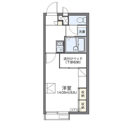 レオパレスルピナス高柳東町(1K/2階)の間取り写真