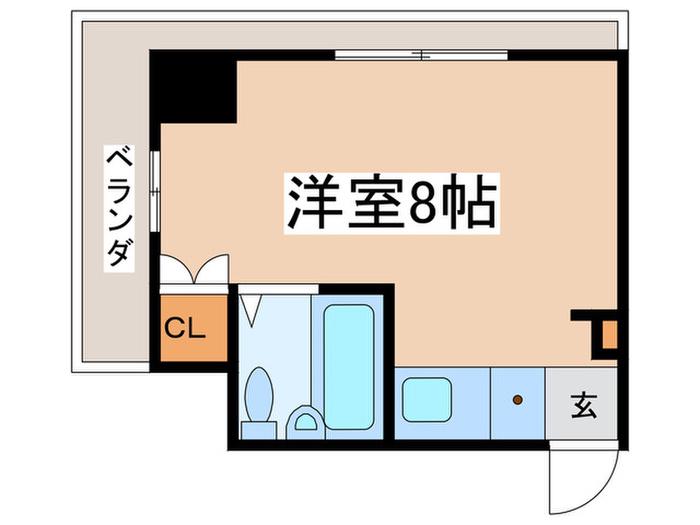 メゾンドサンベール(ワンルーム/2階)の間取り写真
