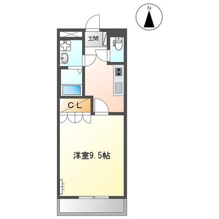 ラ マルコット(1K/2階)の間取り写真