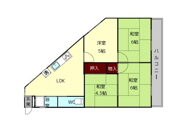 サルベージ・ヤード(4LDK/3階)の間取り写真