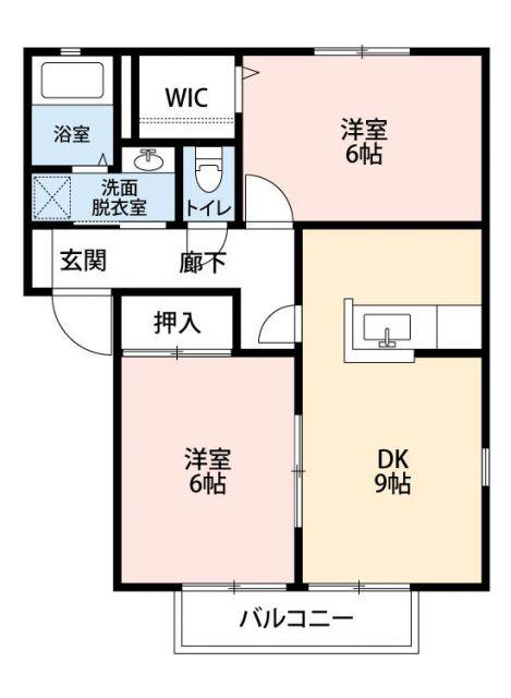 ST.パナホームB(2LDK/2階)の間取り写真