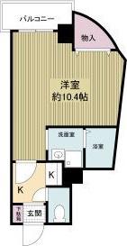 エントレ流町(ワンルーム/4階)の間取り写真