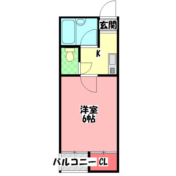 リバー豊秀(1K/2階)の間取り写真