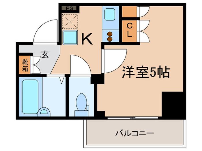クオーレ茗荷谷(1K/4階)の間取り写真