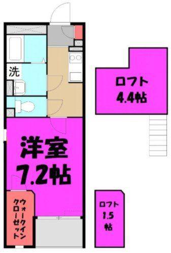 ラギ 3(1K/3階)の間取り写真