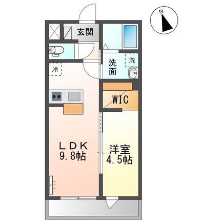 イルミエールヤヨイ(1LDK/1階)の間取り写真