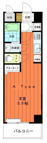 AXIS大塚西(ワンルーム/3階)の間取り写真