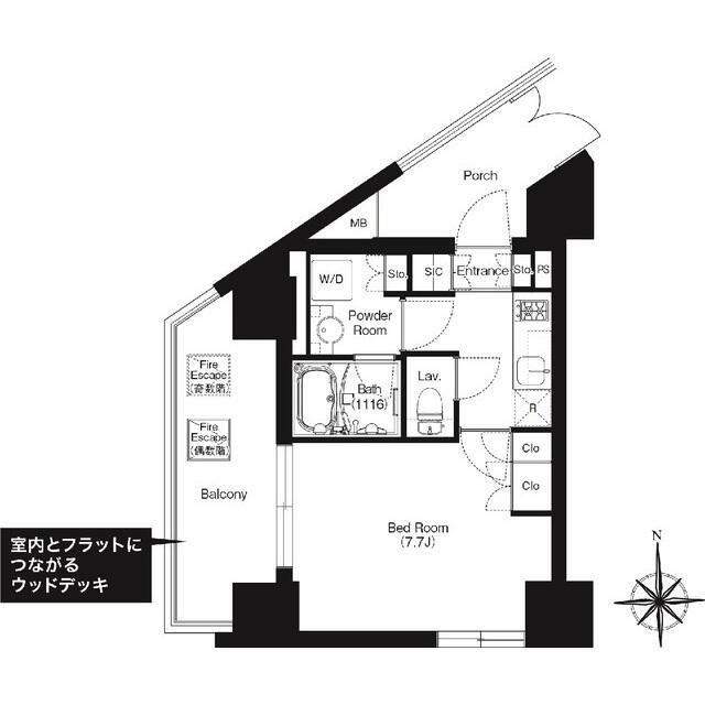 HF正光寺赤羽レジデンスII(1K/12階)の間取り写真