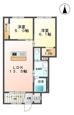 グレース(2LDK/1階)の間取り写真