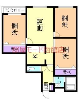 ブランドールO&A(1K/1階)の間取り写真