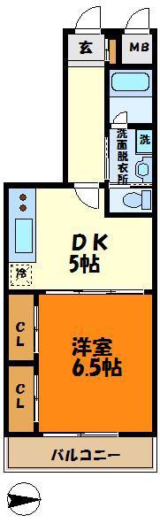 AMALFIアマルフィ(1DK/3階)の間取り写真