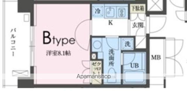 ガレリア東新宿(1K/5階)の間取り写真