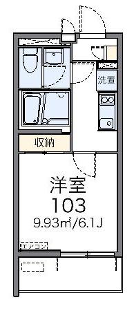 レオネクスト南品川ハイツII(1K/1階)の間取り写真