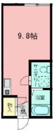 ラポールテラス(ワンルーム/3階)の間取り写真