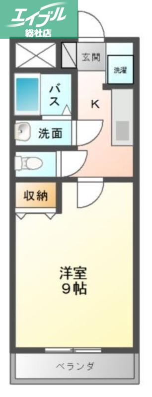 エポックハシマ I(1K/2階)の間取り写真