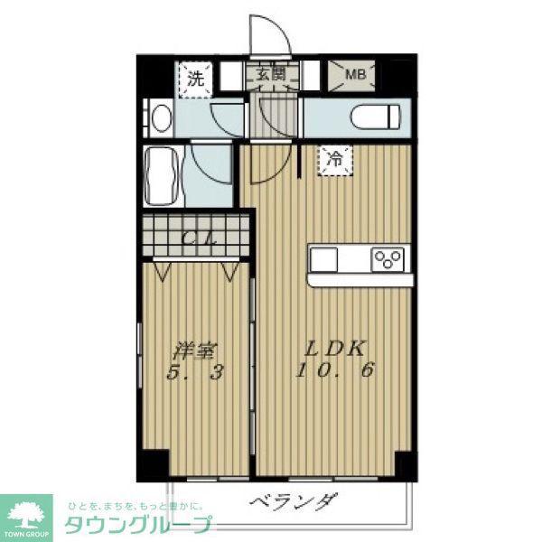 CANAL イースト(1LDK/7階)の間取り写真