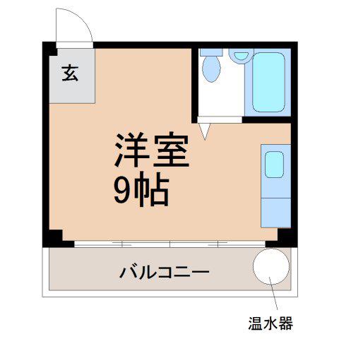 杉浦ビル(ワンルーム/3階)の間取り写真