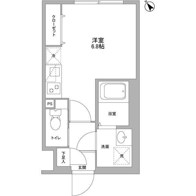 NTPRレジデンス武蔵小山イースト(ワンルーム/1階)の間取り写真