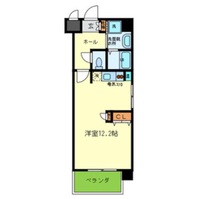 COSMO III(ワンルーム/7階)の間取り写真