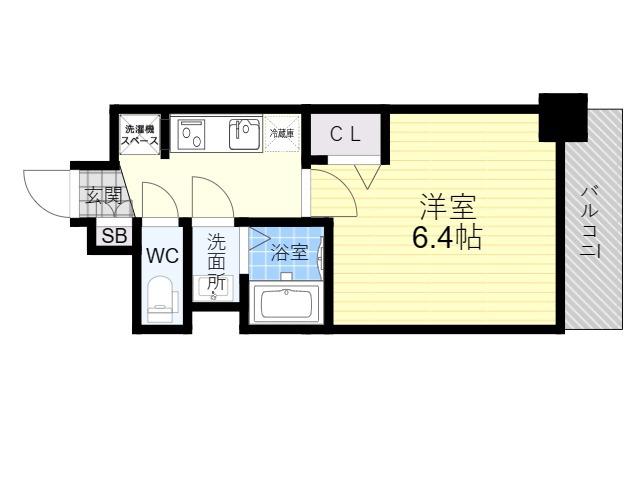 NSマンション都島(1K/9階)の間取り写真