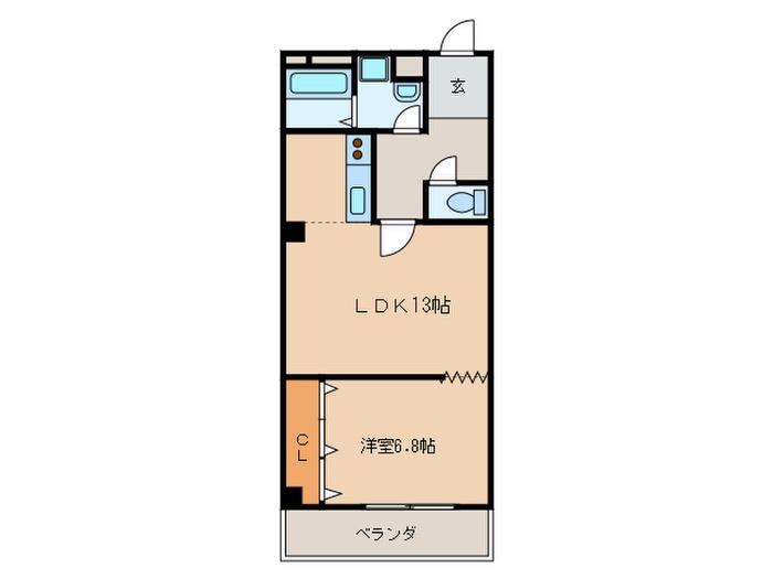 アクアフォレスト(1LDK/3階)の間取り写真