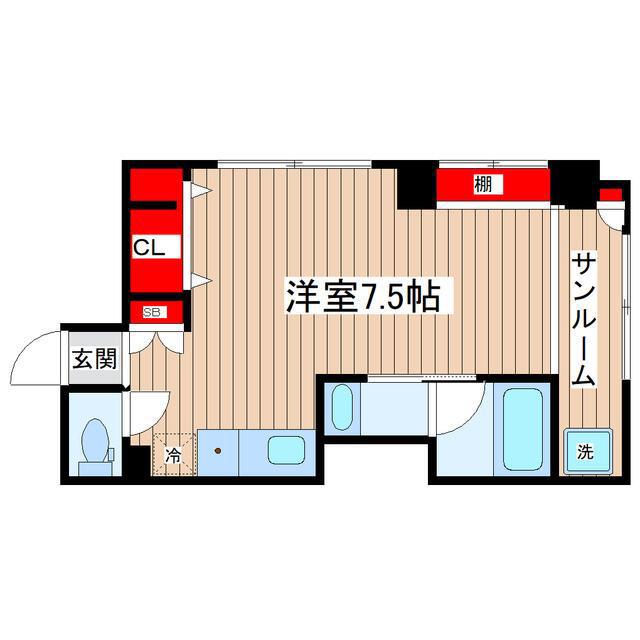 FIUME VENTISEY(ワンルーム/3階)の間取り写真