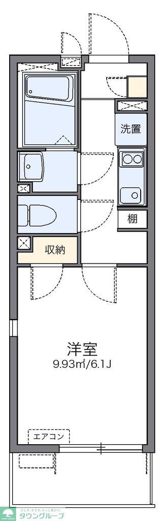 レオネクストジオイド(1K/1階)の間取り写真