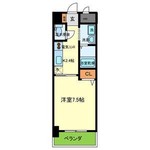 パウゼ大手前(1K/2階)の間取り写真
