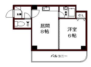 ペルドゥエープス藻岩(1DK/3階)の間取り写真