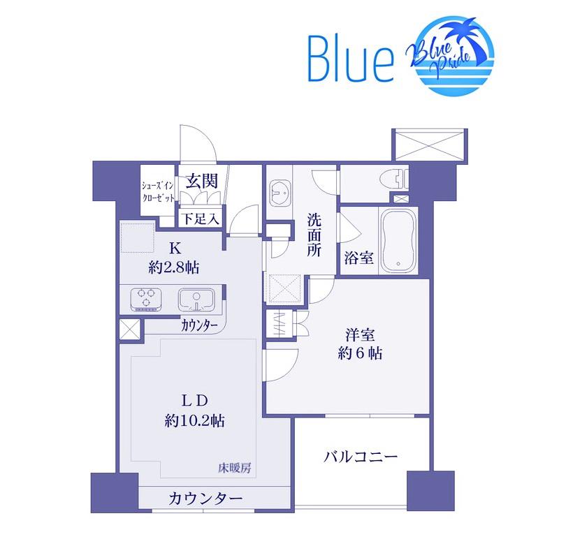 BELISTA横浜(1LDK/8階)の間取り写真