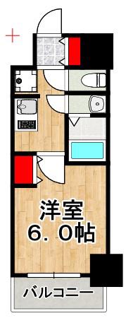 ファステート難波ヴィラント(1K/4階)の間取り写真