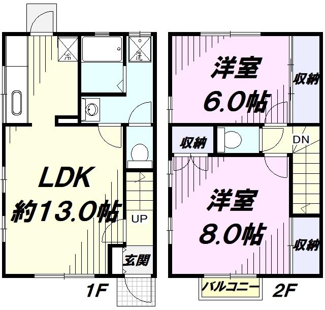 アメニティー100(2LDK/1階)の間取り写真